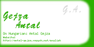 gejza antal business card